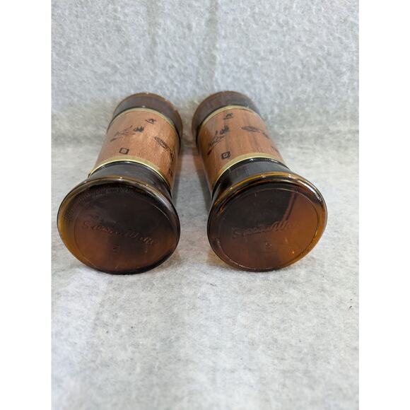 Set Of 2 Vintage Siesta Ware Western Cowboy Walnut Amber Highball Tiki Glass - Picture 7 of 9